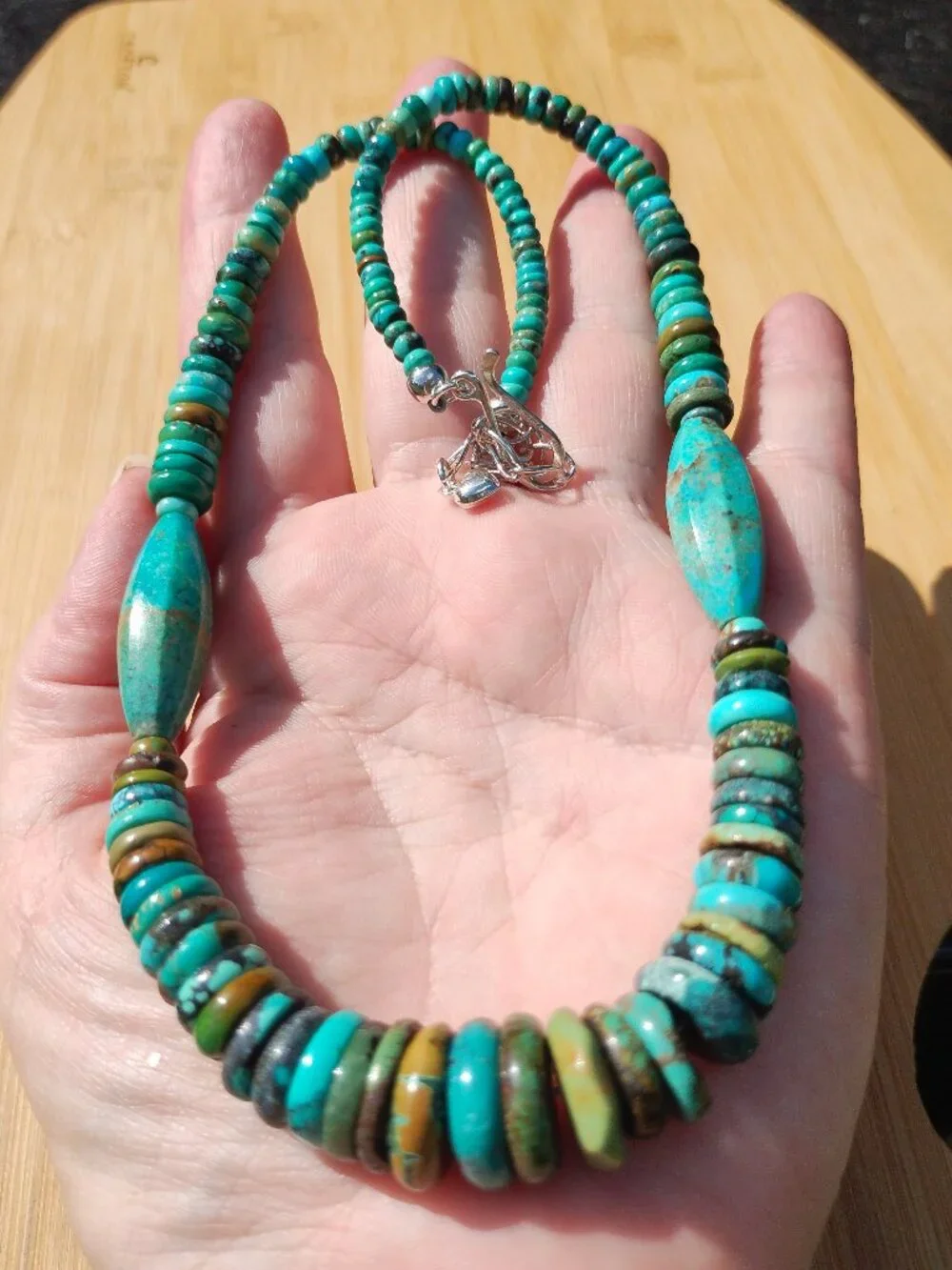 Jay King DTR Hubei Turquoise necklace 925 Sterling Silver southwestern style Y